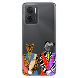 Senada Xiaomi Redmi Note 11E İle Uyumlu Kılıf 0.4Mm Silikon Desenli Zebra Kaplan Retro