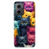 Senada Xiaomi Redmi Note 11e ile Uyumlu Kılıf Resimli Desenli Silikon Kedicikler