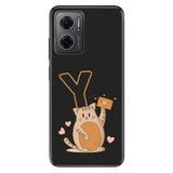Senada Xiaomi Redmi Note 11e ile Uyumlu Kılıf Resimli Desenli Silikon Kedili Y Harfi