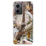 Senada Xiaomi Redmi Note 11e ile Uyumlu Kılıf Resimli Desenli Silikon Paris