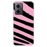 Senada Xiaomi Redmi Note 11e ile Uyumlu Kılıf Resimli Desenli Silikon Pembe Siyah