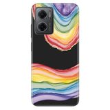 Senada Xiaomi Redmi Note 11e ile Uyumlu Kılıf Resimli Desenli Silikon Rainbow Ametist