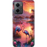 Senada Xiaomi Redmi Note 11E Kılıf Desenli Baskılı Tpu Rubber Kapak FLAMINGO888 - 001-Renkli