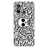 Senada Xiaomi Redmi Note 12 5G İle Uyumlu Kılıf Silikon Desenli Resimli Kapak Skull White