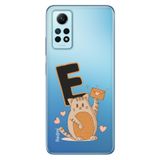 Senada Xiaomi Redmi Note 12 Pro 4G ile Uyumlu Kılıf Resimli Desenli Silikon Kedili E Harfi