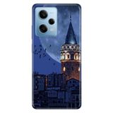 Senada Xiaomi Redmi Note 12 Pro 5g ile Uyumlu Kılıf Resimli Desenli Silikon Galata Moon