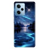 Senada Xiaomi Redmi Note 12 Pro 5g ile Uyumlu Kılıf Resimli Desenli Silikon Gece Yarısı