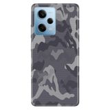 Senada Xiaomi Redmi Note 12 Pro 5g ile Uyumlu Kılıf Resimli Desenli Silikon Gri Kamuflaj