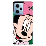 Senada Xiaomi Redmi Note 12 Pro 5g ile Uyumlu Kılıf Resimli Desenli Silikon Minnie Smile