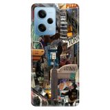 Senada Xiaomi Redmi Note 12 Pro 5g ile Uyumlu Kılıf Resimli Desenli Silikon Newyork Retro