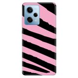 Senada Xiaomi Redmi Note 12 Pro 5g ile Uyumlu Kılıf Resimli Desenli Silikon Pembe Siyah