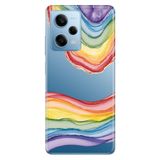 Senada Xiaomi Redmi Note 12 Pro 5g ile Uyumlu Kılıf Resimli Desenli Silikon Rainbow Ametist