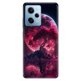 Senada Xiaomi Redmi Note 12 Pro 5g ile Uyumlu Kılıf Resimli Desenli Silikon Red World