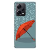 Senada Xiaomi Redmi Note 12 Pro 5G İle Uyumlu Kılıf Silikon Desenli Resimli Kapak Kırmızı Şemsiye