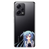 Senada Xiaomi Redmi Note 12 Pro 5G İle Uyumlu Kılıf Silikon Desenli Resimli Kapak Mavi Anime Kız