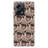Senada Xiaomi Redmi Note 12 Pro 5G İle Uyumlu Kılıf Silikon Desenli Resimli Kapak Pug Pug Köpek