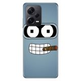 Senada Xiaomi Redmi Note 12 Pro 5G İle Uyumlu Kılıf Silikon Desenli Resimli Kapak Robot Smoke
