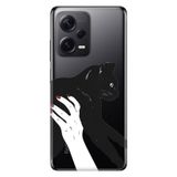 Senada Xiaomi Redmi Note 12 Pro 5G İle Uyumlu Kılıf Silikon Desenli Resimli Kapak Sanat Kedi