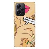 Senada Xiaomi Redmi Note 12 Pro 5G İle Uyumlu Kılıf Silikon Desenli Resimli Kapak Shut Up