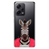 Senada Xiaomi Redmi Note 12 Pro 5G İle Uyumlu Kılıf Silikon Desenli Resimli Kapak Şirin Zebra