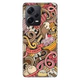 Senada Xiaomi Redmi Note 12 Pro 5G İle Uyumlu Kılıf Silikon Tioserisi Grafitti Rock