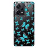 Senada Xiaomi Redmi Note 12 Pro 5G İle Uyumlu Kılıf Silikon Tioserisi Mavi Kelebek