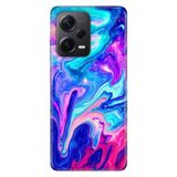 Senada Xiaomi Redmi Note 12 Pro 5G İle Uyumlu Kılıf Silikon Tioserisi Mavi Pembe Ilizyon