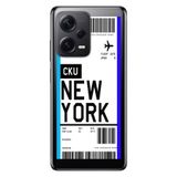 Senada Xiaomi Redmi Note 12 Pro 5G İle Uyumlu Kılıf Silikon Tioserisi Newyork Uçak Bileti