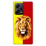 Senada Xiaomi Redmi Note 12 Pro 5G İle Uyumlu Kılıf Silikon Tioserisi Sarı Kırmızı Parçalı Aslan