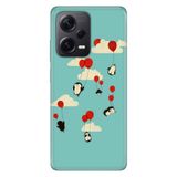 Senada Xiaomi Redmi Note 12 Pro 5G İle Uyumlu Kılıf Silikon Tioserisi Uçan Penguenler