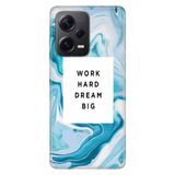 Senada Xiaomi Redmi Note 12 Pro 5G İle Uyumlu Kılıf Silikon Tioserisi Work Hard Dream Big