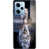 Senada Xiaomi Redmi Note 12 Pro 5g Kılıf Desenli Baskılı Tpu Rubber Kapak Big Cat - 001-Renkli