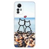 Senada Xiaomi Redmi Note 12S İle Uyumlu Kılıf Kamera Korumalı Silikon Desenli Resimli Kapak Kedilerin Aşkı