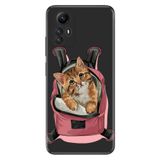 Senada Xiaomi Redmi Note 12S Uyumlu İle Uyumlu Kılıf Kamera Korumalı Silikon Desenli Resimli Kapak Kedi Tatilde