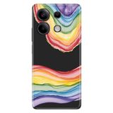 Senada Xiaomi Redmi Note 13 5g ile Uyumlu Kılıf Resimli Desenli Silikon Rainbow Ametist