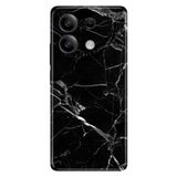 Senada Xiaomi Redmi Note 13 5G İle Uyumlu Kılıf Resimli Silikon Desenli Mermer Siyah