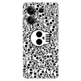 Senada Xiaomi Redmi Note 13 5G İle Uyumlu Kılıf Uv Baskılı Silikon Skull White