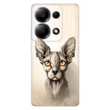 Senada Xiaomi Redmi Note 13 Pro 4G İle Uyumlu Kılıf Desenli Baskılı Silikon Sfenks Kedi