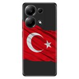 Senada Xiaomi Redmi Note 13 Pro 4G İle Uyumlu Kılıf Nano Silikon Desenli Al Bayrak