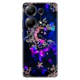 Senada Xiaomi Redmi Note 13 Pro 4G İle Uyumlu Kılıf Nano Silikon Desenli Ayyıldız Neon Mandala