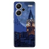 Senada Xiaomi Redmi Note 13 Pro Plus 5g ile Uyumlu Kılıf Baskılı Silikon Galata Moon