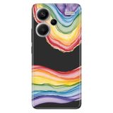 Senada Xiaomi Redmi Note 13 Pro Plus 5g ile Uyumlu Kılıf Baskılı Silikon Rainbow Ametist