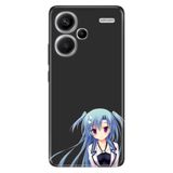 Senada Xiaomi Redmi Note 13 Pro Plus 5G İle Uyumlu Kılıf Silikon Mavi Anime Kız