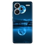 Senada Xiaomi Redmi Note 13 Pro Plus 5G İle Uyumlu Kılıf Silikon Resimli Dolunay Deniz