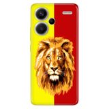 Senada Xiaomi Redmi Note 13 Pro Plus 5G İle Uyumlu Kılıf Silikon Resimli Sarı Kırmızı Parçalı Aslan