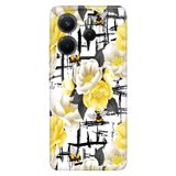 Senada Xiaomi Redmi Note 14 ile Uyumlu Kılıf Desenli TPU Cover Silikon Sarı Çiçekler