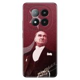 Senada Xiaomi Redmi Note 14 Pro Plus 5G İle Uyumlu Kılıf Desenli Silikon Baskılı M.K Atatürk