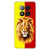 Senada Xiaomi Redmi Note 14 Pro Plus 5G İle Uyumlu Kılıf Desenli Silikon Baskılı Sarı Kırmızı Parçalı Aslan
