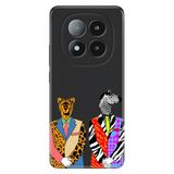 Senada Xiaomi Redmi Note 14 Pro Plus 5G İle Uyumlu Kılıf Desenli Silikon Baskılı Zebra Kaplan Retro