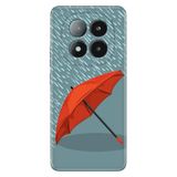 Senada Xiaomi Redmi Note 14 Pro Plus 5G İle Uyumlu Kılıf Desenli Silikon Kırmızı Şemsiye